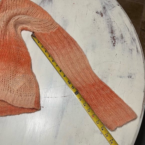 Guess Italy Alpaca Wool Blend Open Crotchet Knit V-Neck Pullover Sweater Sz S - Picture 15 of 16